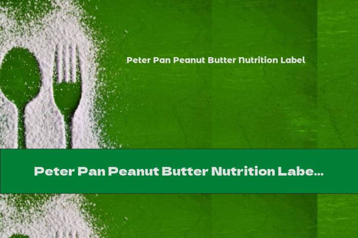 Nutrition facts peter pan peanut butter